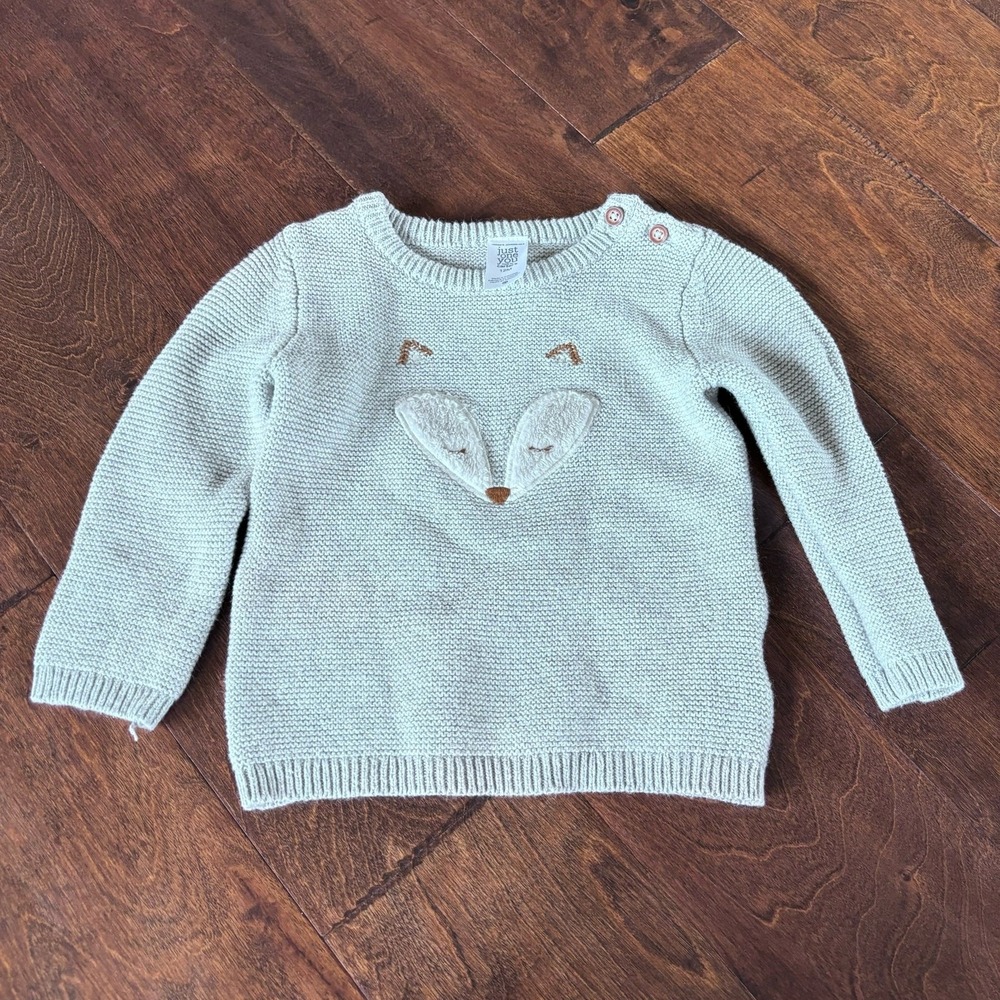 Carter's Boys 12 Month Knit Pullover‎ Sweater Gray Fox